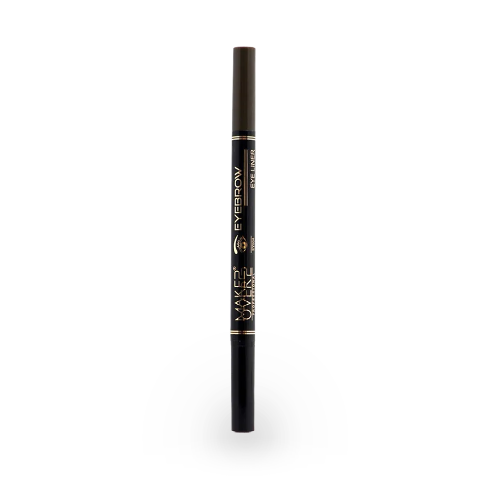 Make Over 22 Double-ended Eyebrow and Eye Pencil - EY004 Black/Medium Brown thumbnail 1
