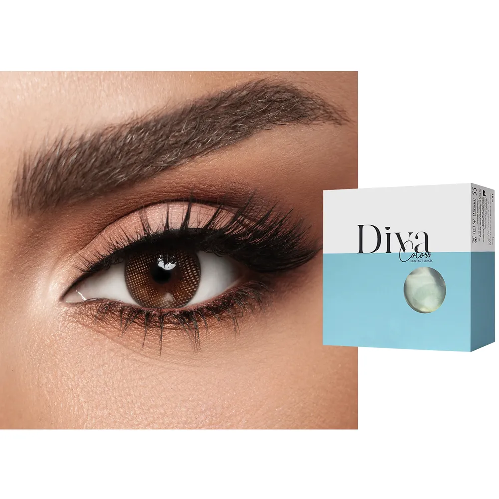 Diva Monthly Color Contact Lenses - Cream (2 Lens) thumbnail 3