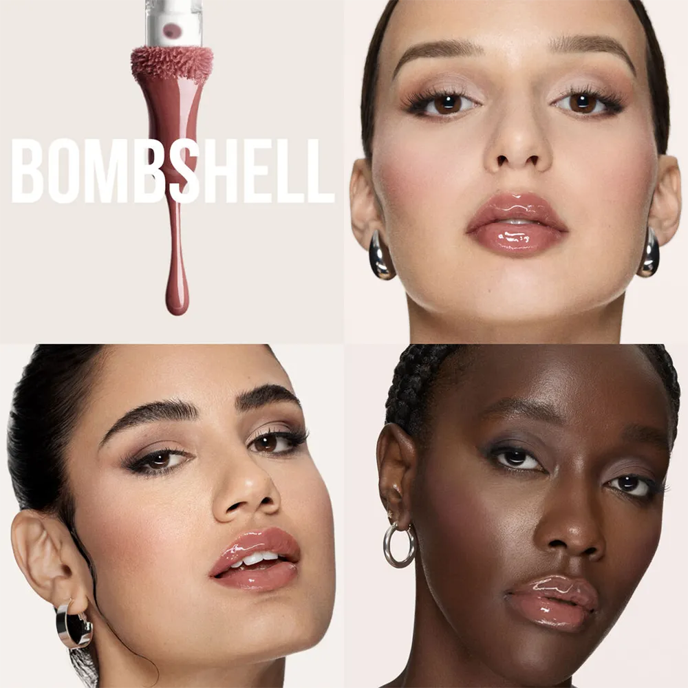 Huda Beauty Faux Filler Extra Shine Lip Gloss - Bombshell thumbnail 3