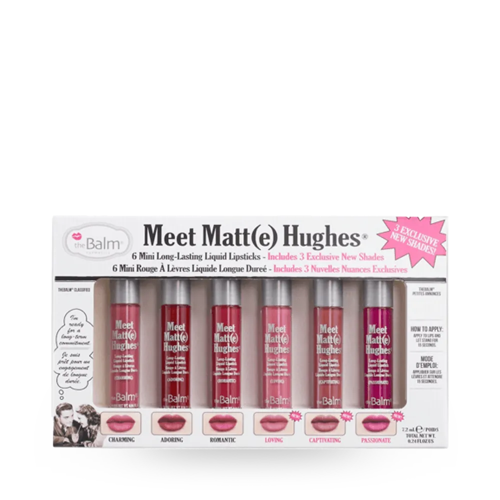 The Balm Meet Matt(e) Hughes® Vol. 3 Liquid Lipstick Set (7.2 ml X 6 pcs)
 thumbnail 1