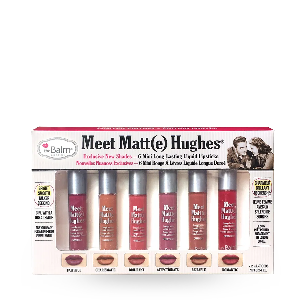 The Balm Meet Matt(e) Hughes® Vol. 2 Liquid Lipstick Set (7.2 ml X 6 pcs)
 thumbnail 1