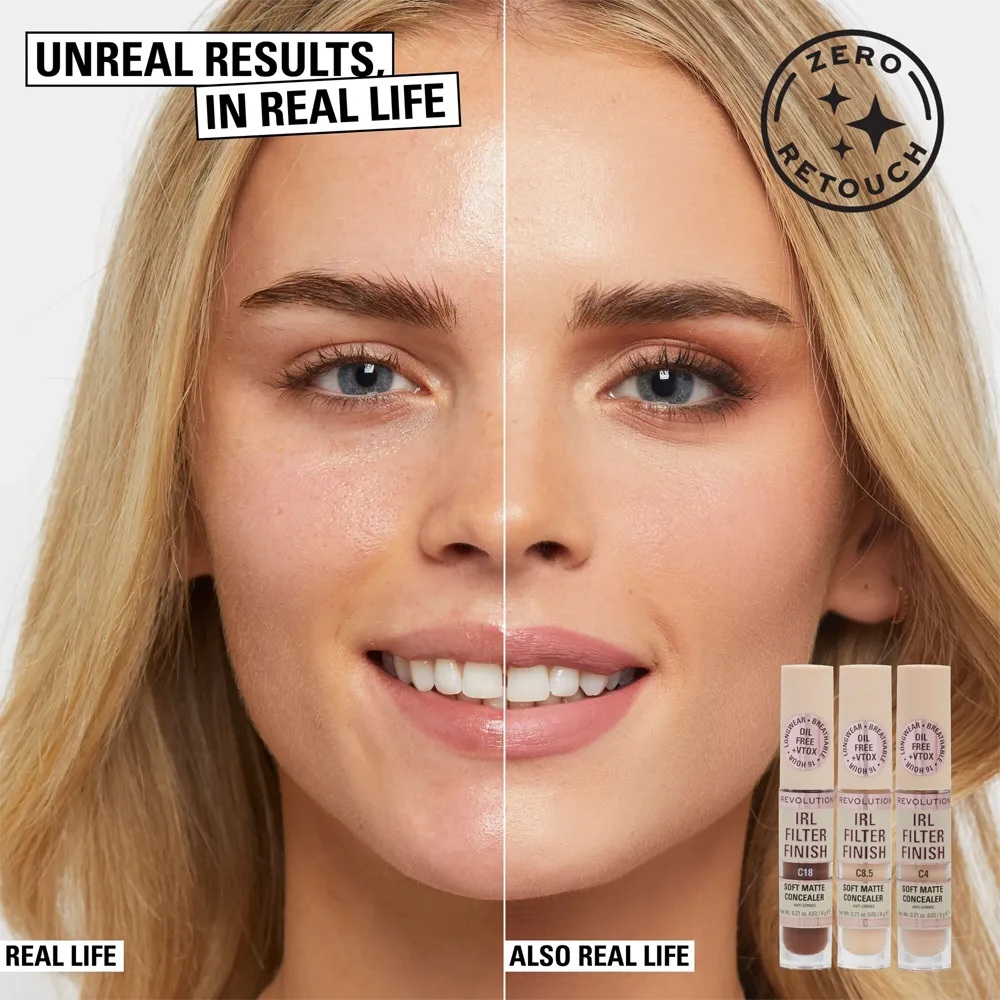 Makeup Revolution IRL Filter 16H Hydrating Full Coverage Concealer - C3 (6 g) thumbnail 3