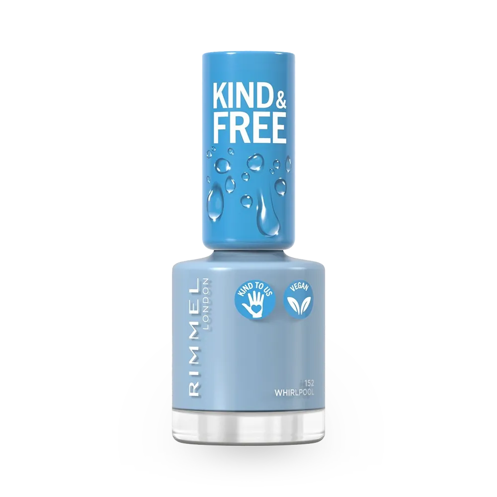 Rimmel London Kind & Free Clean Plant Based Nail Polish - 152 Tidal Wave Blue (8 ml) thumbnail 1