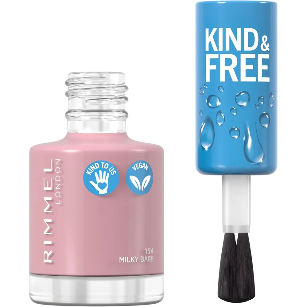 Rimmel London Kind & Free Clean Plant Based Nail Polish - 154 Milky Bare (8 ml) thumbnail 2