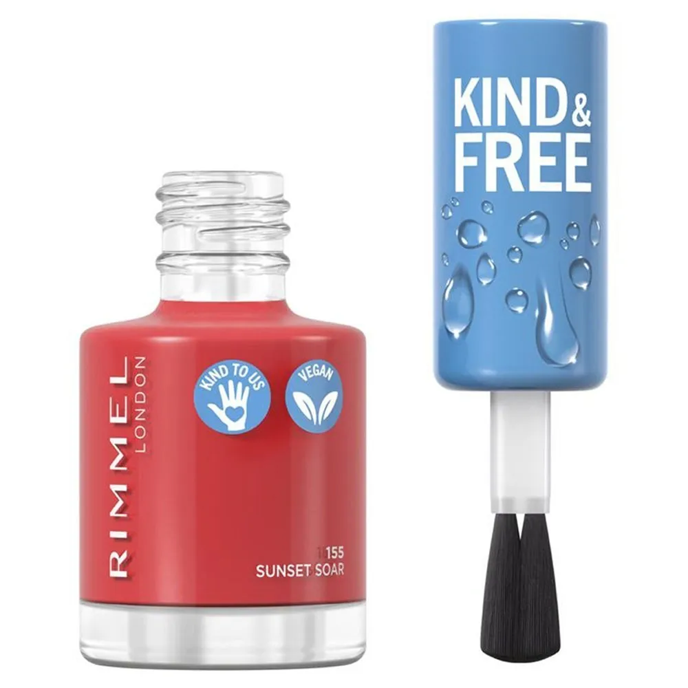 Rimmel London Kind & Free Clean Plant Based Nail Polish - 155 Sunset Soar (8 ml) thumbnail 2