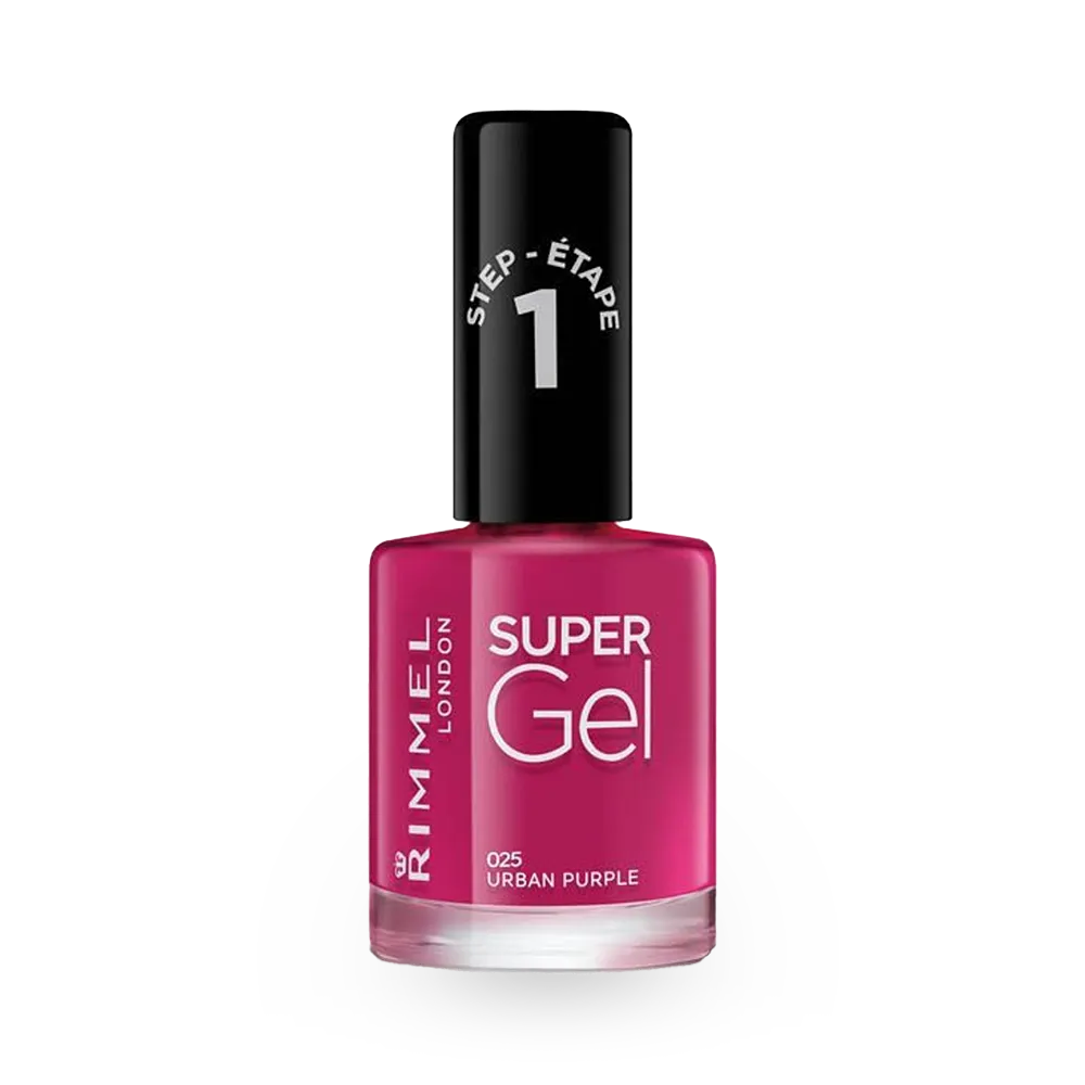 Rimmel London Super Gel Nail Polish - 025 Urban Purple (8 ml) thumbnail 1