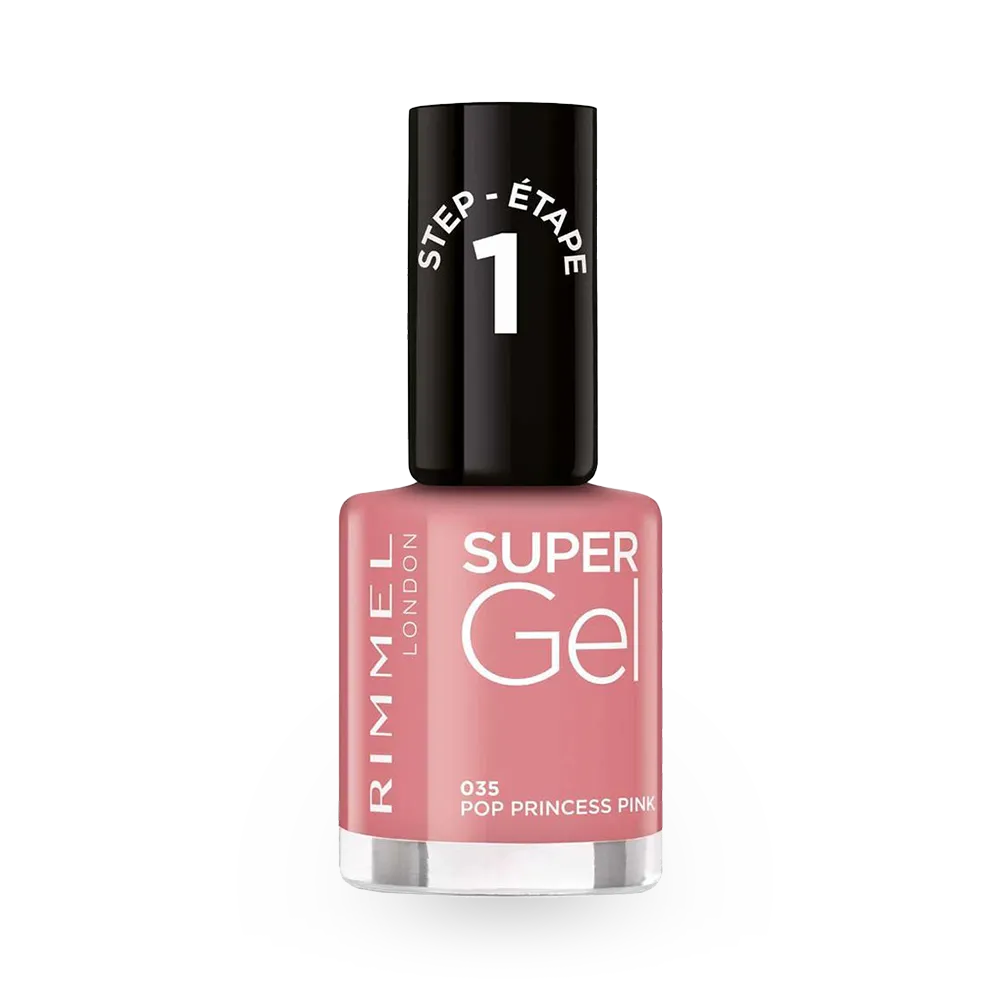 Rimmel London Super Gel Nail Polish - 035 Pop Princess Pink (12 ml) thumbnail 1
