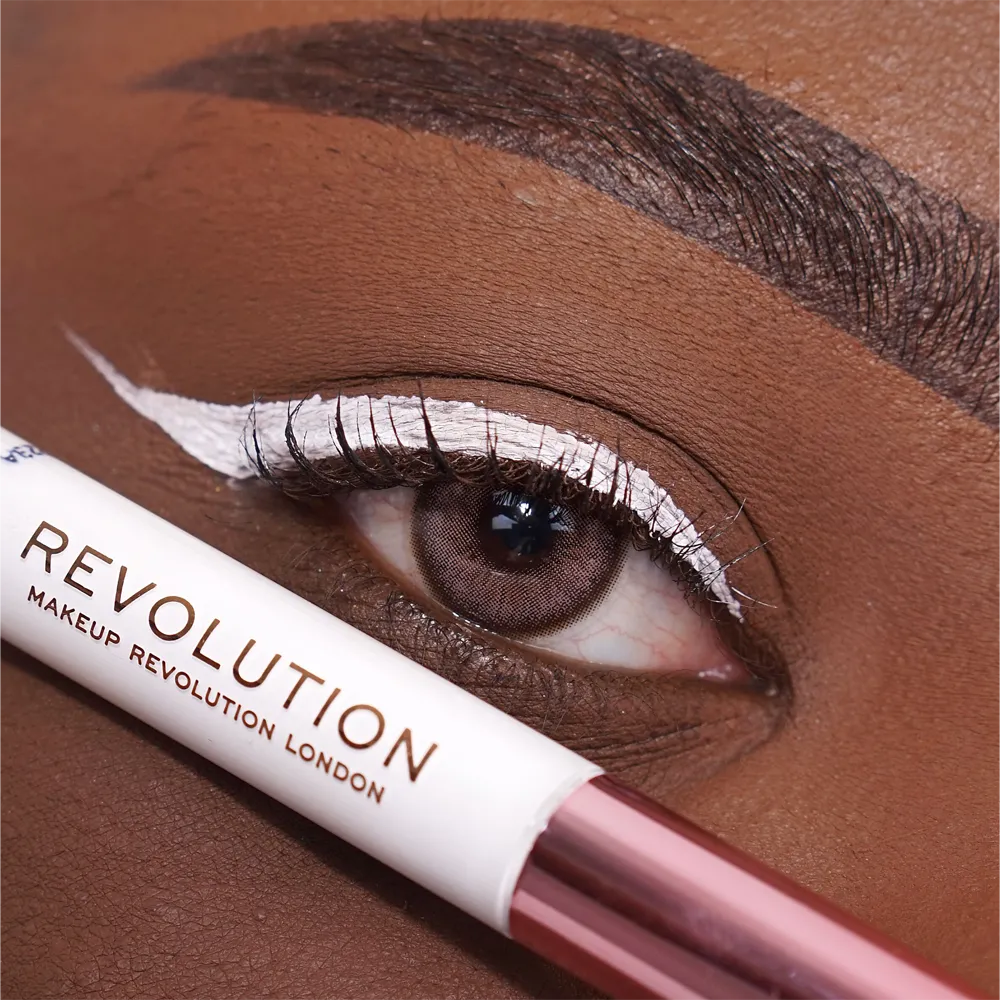 Makeup Revolution Super Flick Liquid Eyeliner - White thumbnail 4