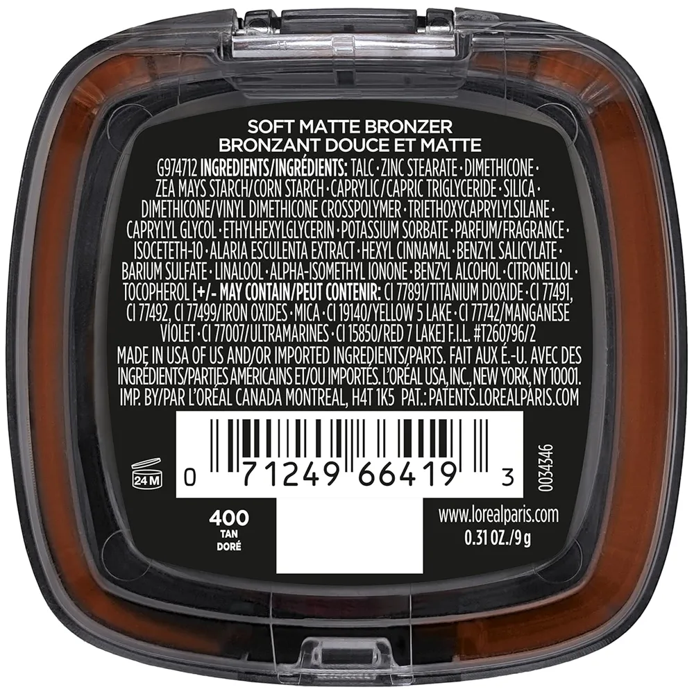 L’Oréal Paris Infallible 24H Fresh Wear Soft Matte Bronzer - 400 Tan thumbnail 3
