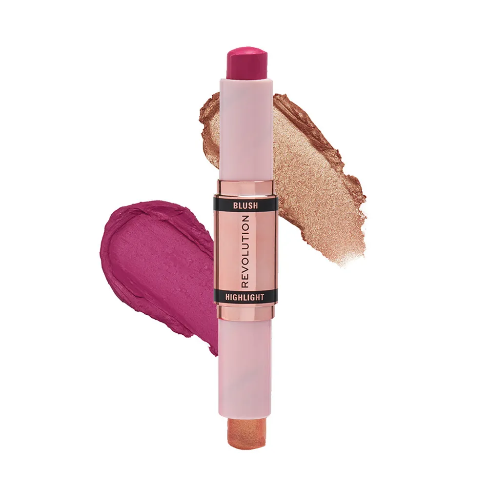 Makeup Revolution Blush & Highlight Stick - Champagne-Shine thumbnail 2