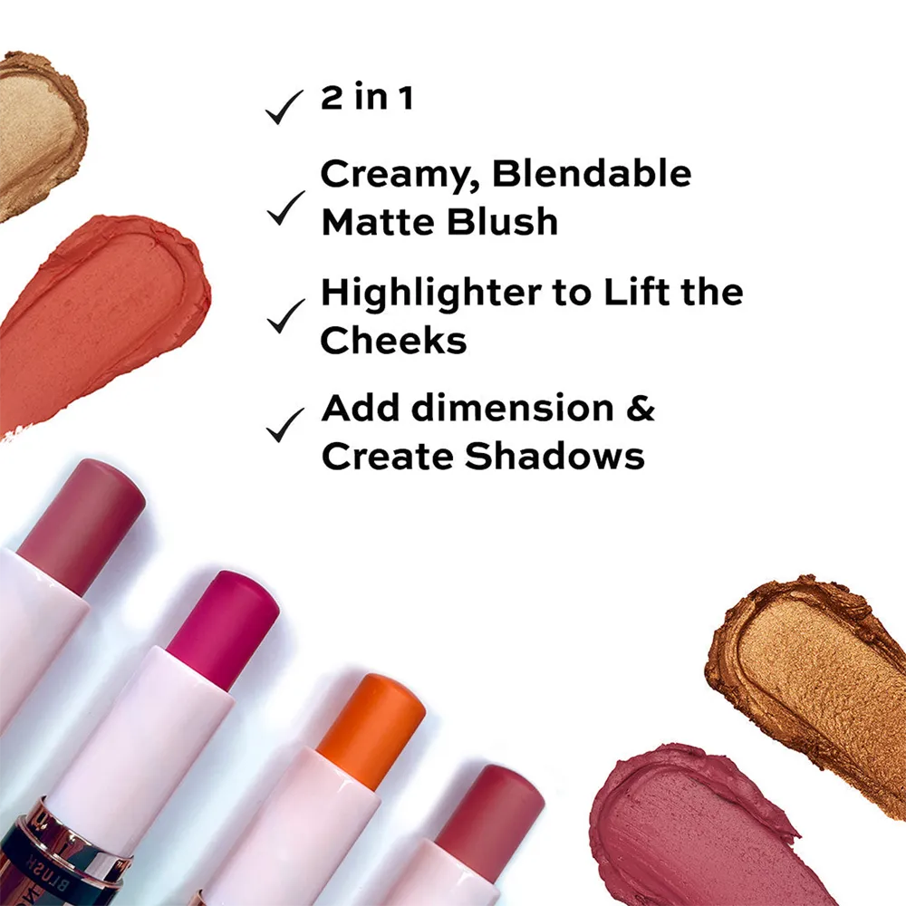 Makeup Revolution Blush & Highlight Stick - Champagne-Shine thumbnail 3