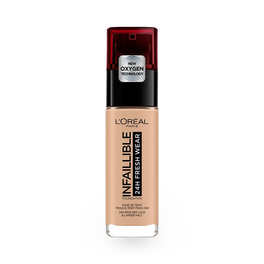 L'Oreal Paris Infaillible 24H Fresh Wear Foundation SPF 25 - 145 Rose Beige thumbnail 1
