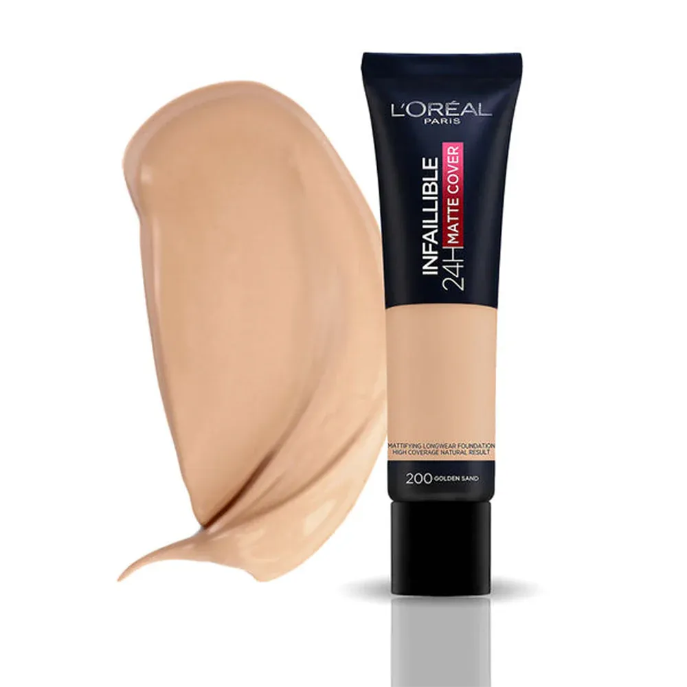 L'Oreal Paris Infaillible 24H Matte Cover Foundation - 200 Golden Sand thumbnail 2