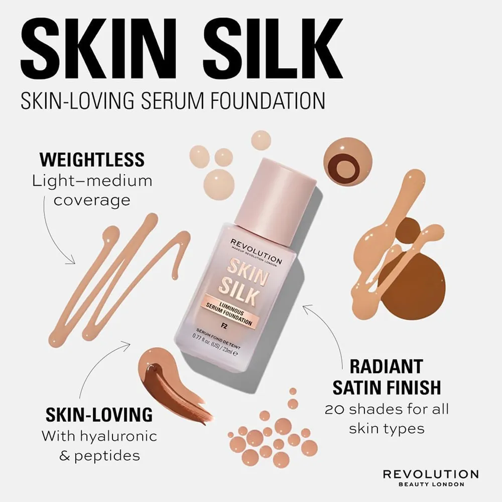 Makeup Revolution Skin Silk Serum Foundation - F10.5 thumbnail 4