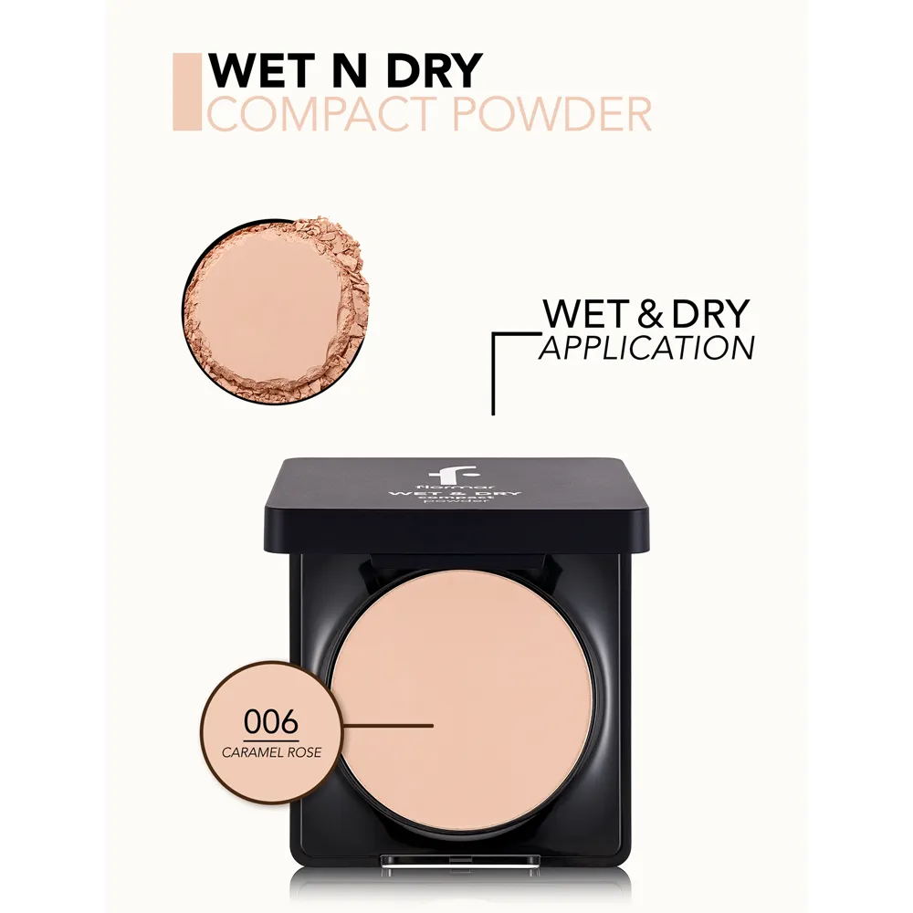 Flormar Wet & Dry Compact Powder - 006 Caramel Rose thumbnail 4
