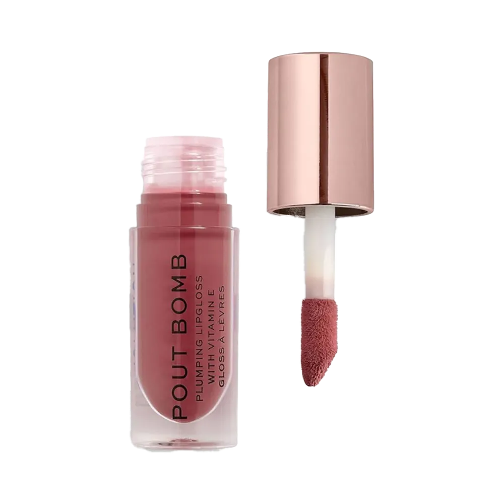 Makeup Revolution Pout Bomb Plumping Gloss - Sauce Dusty Pink
 thumbnail 2