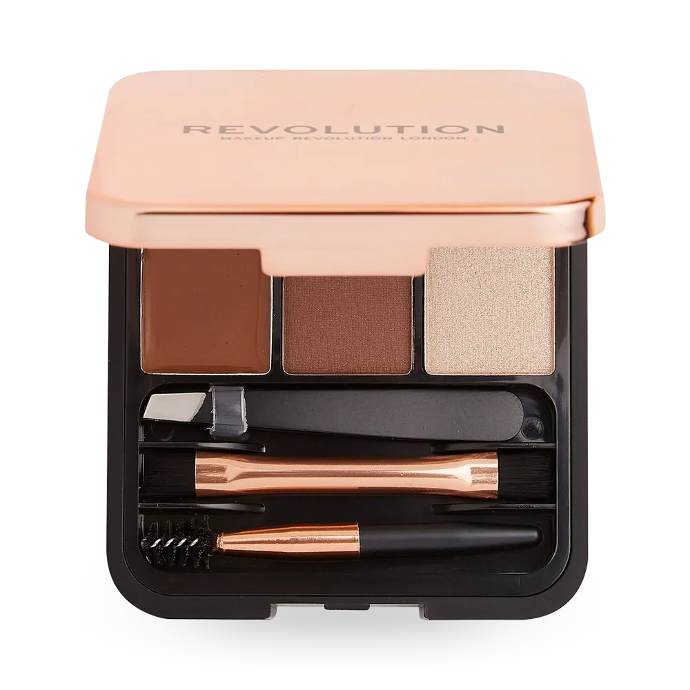 Makeup Revolution Brow Sculpt Kit - Medium Brown thumbnail 1