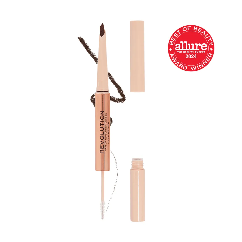 Makeup Revolution Fluffy Brow Filter Duo - Dark Brown thumbnail 1