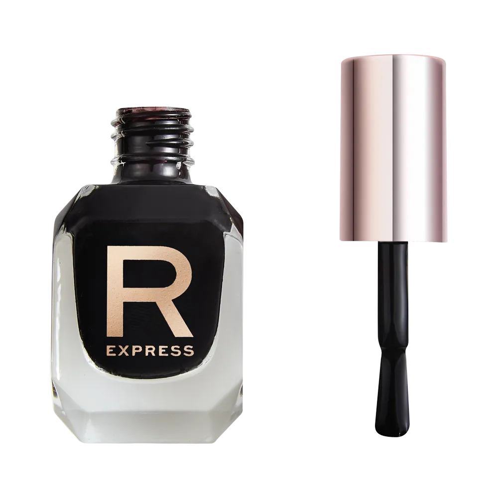 Makeup Revolution Express Nail Polish - Midnight Black thumbnail 1