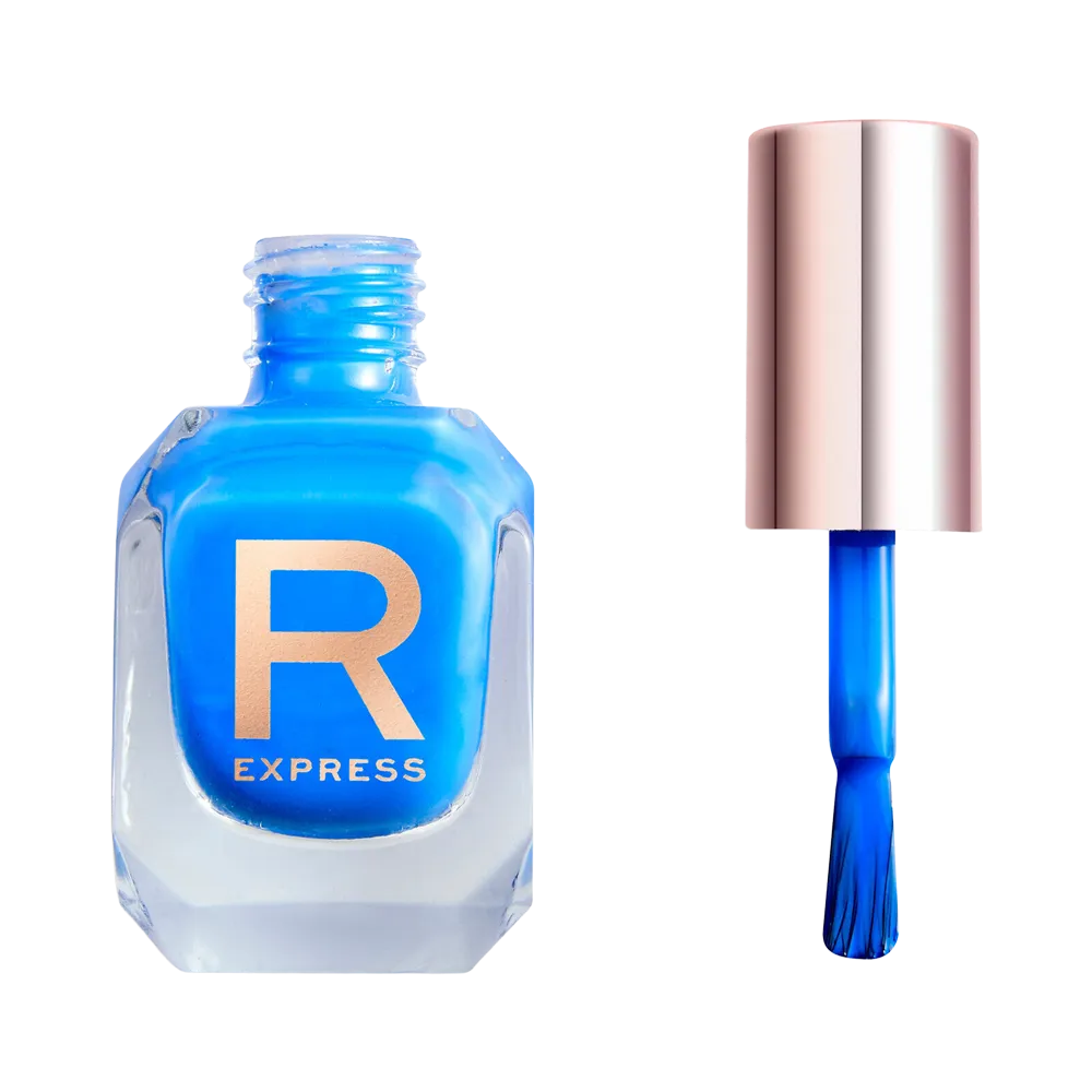 Makeup Revolution Express Nail Polish - Azure Blue thumbnail 1