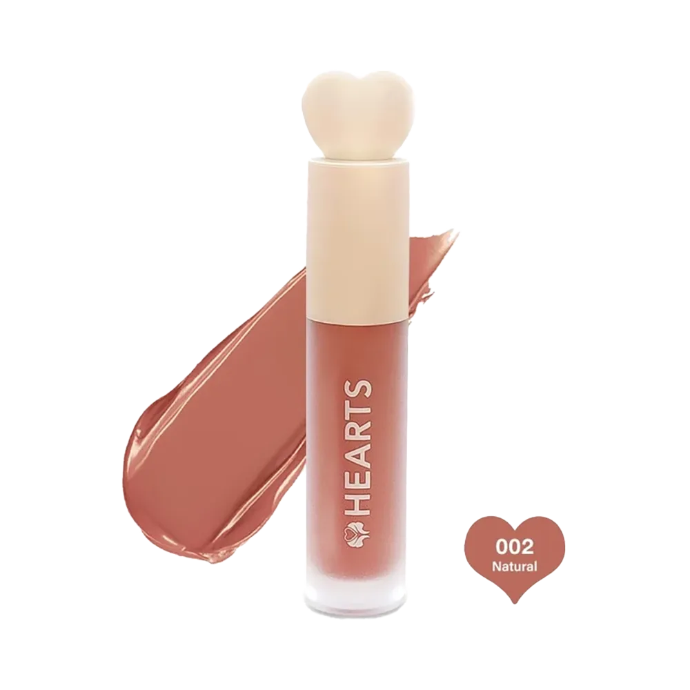 Hearts Liquid Matte Lipstick, 002 Natural - 6 ml thumbnail 1