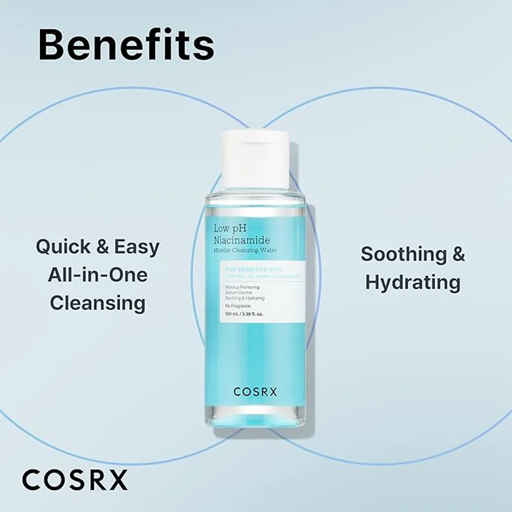 COSRX Low pH Niacinamide Micellar Cleansing Water - 100 ml thumbnail 2