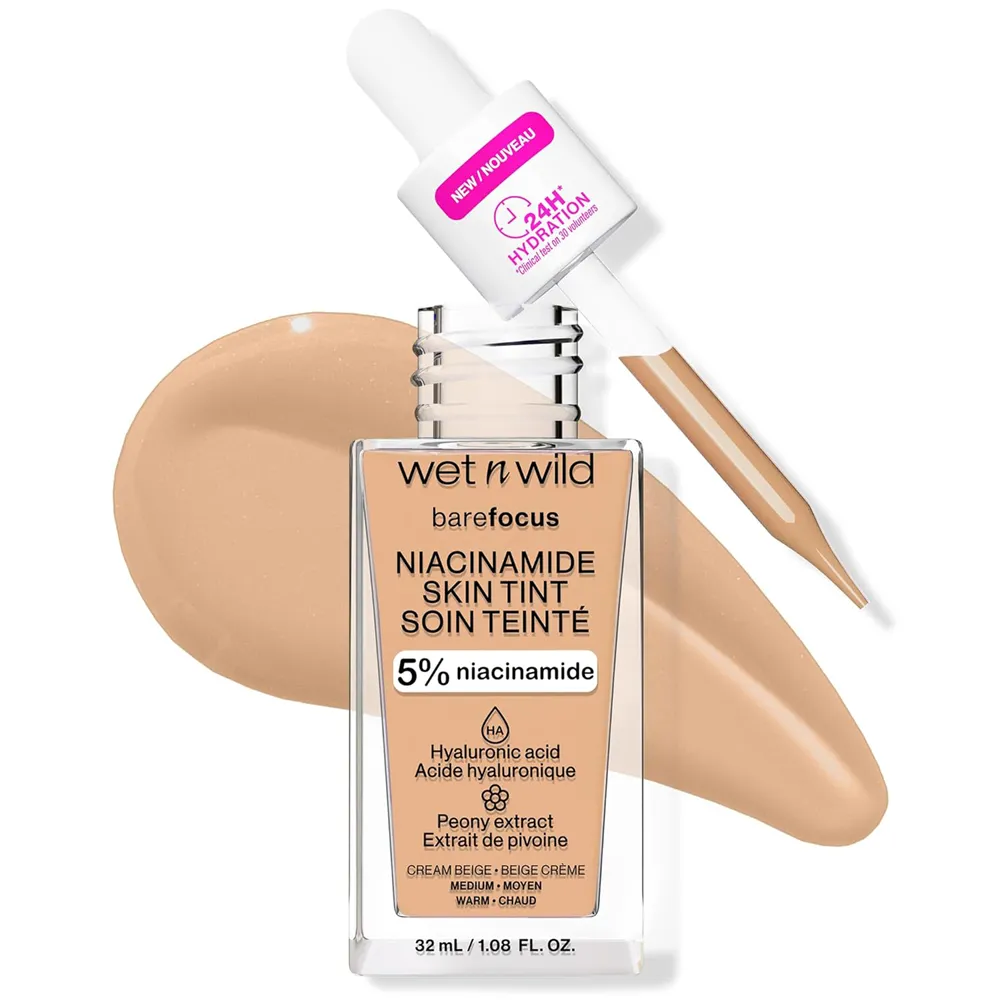 Wet N Wild Bare Focus Niacinamide Skin Tint - Cream Beige (32 ml) thumbnail 2