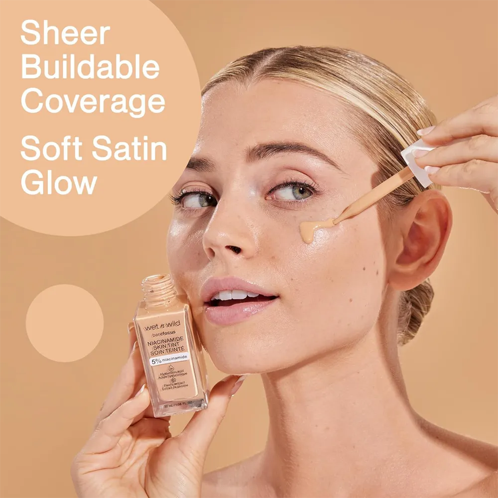 Wet N Wild Bare Focus Niacinamide Skin Tint - Fair (32 ml) thumbnail 4