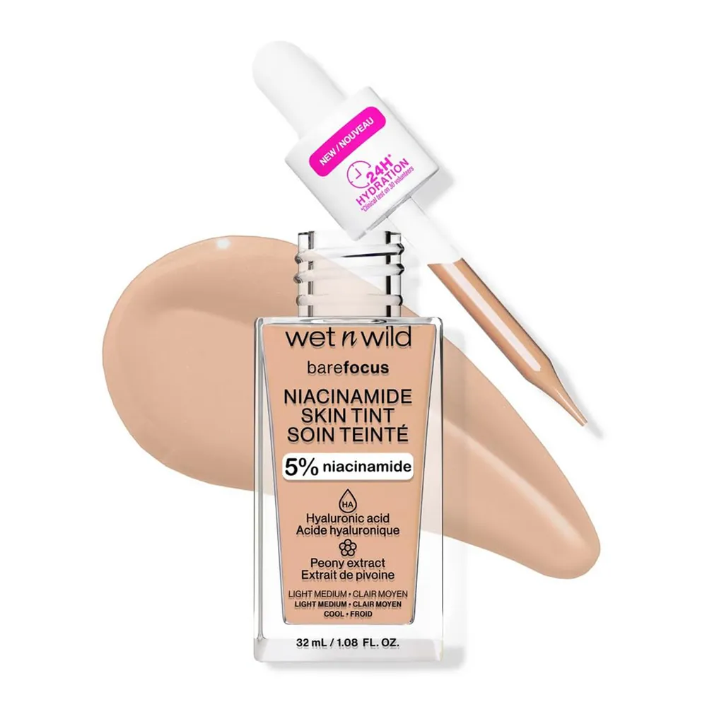 Wet N Wild Bare Focus Niacinamide Skin Tint - Light Medium Sand (32 ml) thumbnail 1