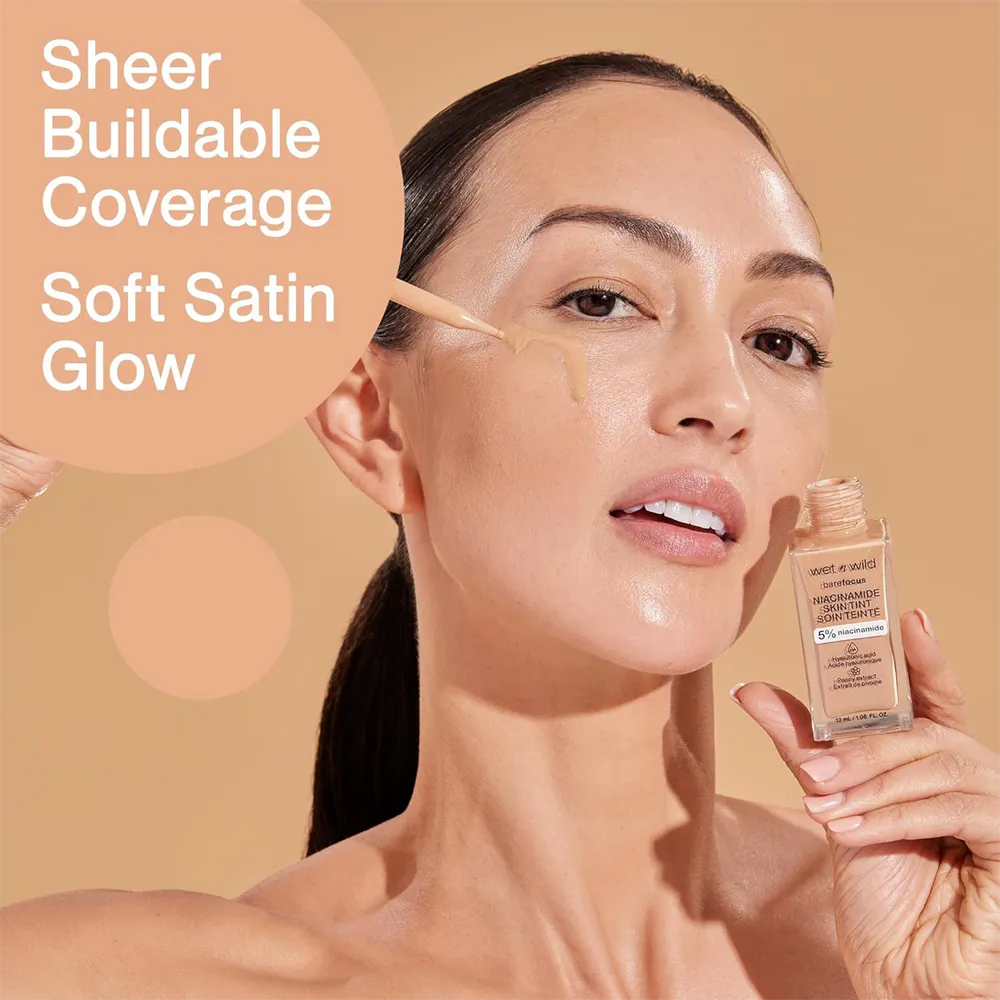 Wet N Wild Bare Focus Niacinamide Skin Tint - Light Medium Sand (32 ml) thumbnail 3