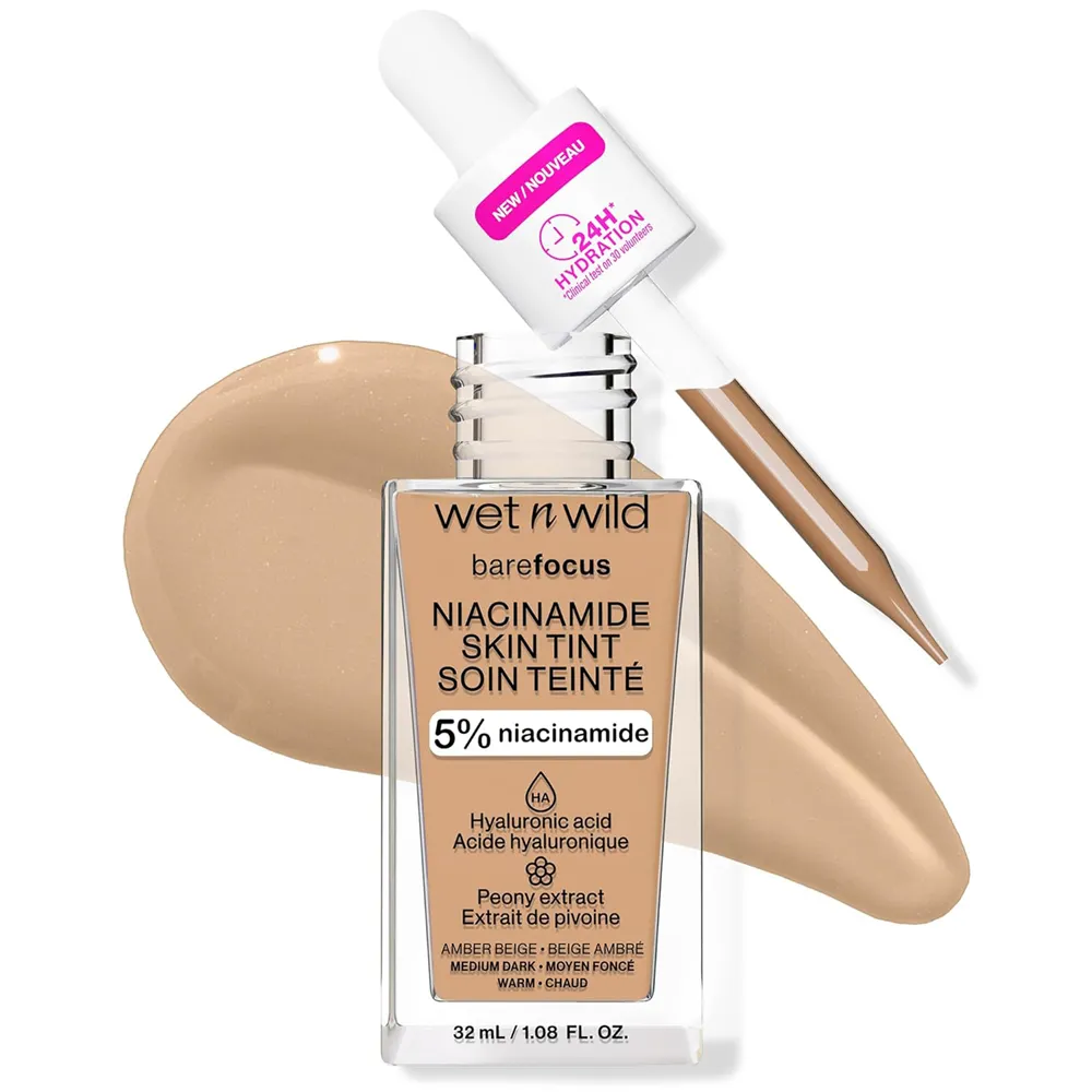 Wet N Wild Bare Focus Niacinamide Skin Tint - Amber Beige (32 ml) thumbnail 1