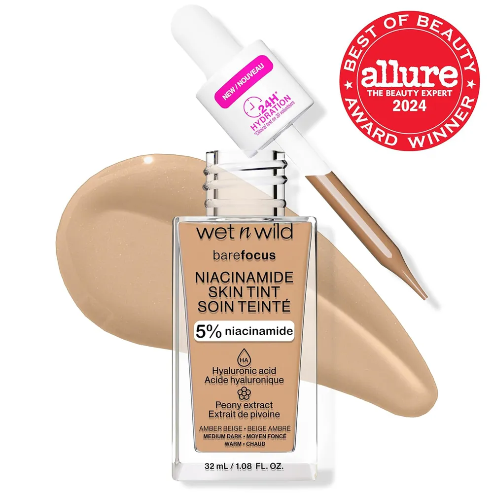 Wet N Wild Bare Focus Niacinamide Skin Tint - Amber Beige (32 ml) thumbnail 2