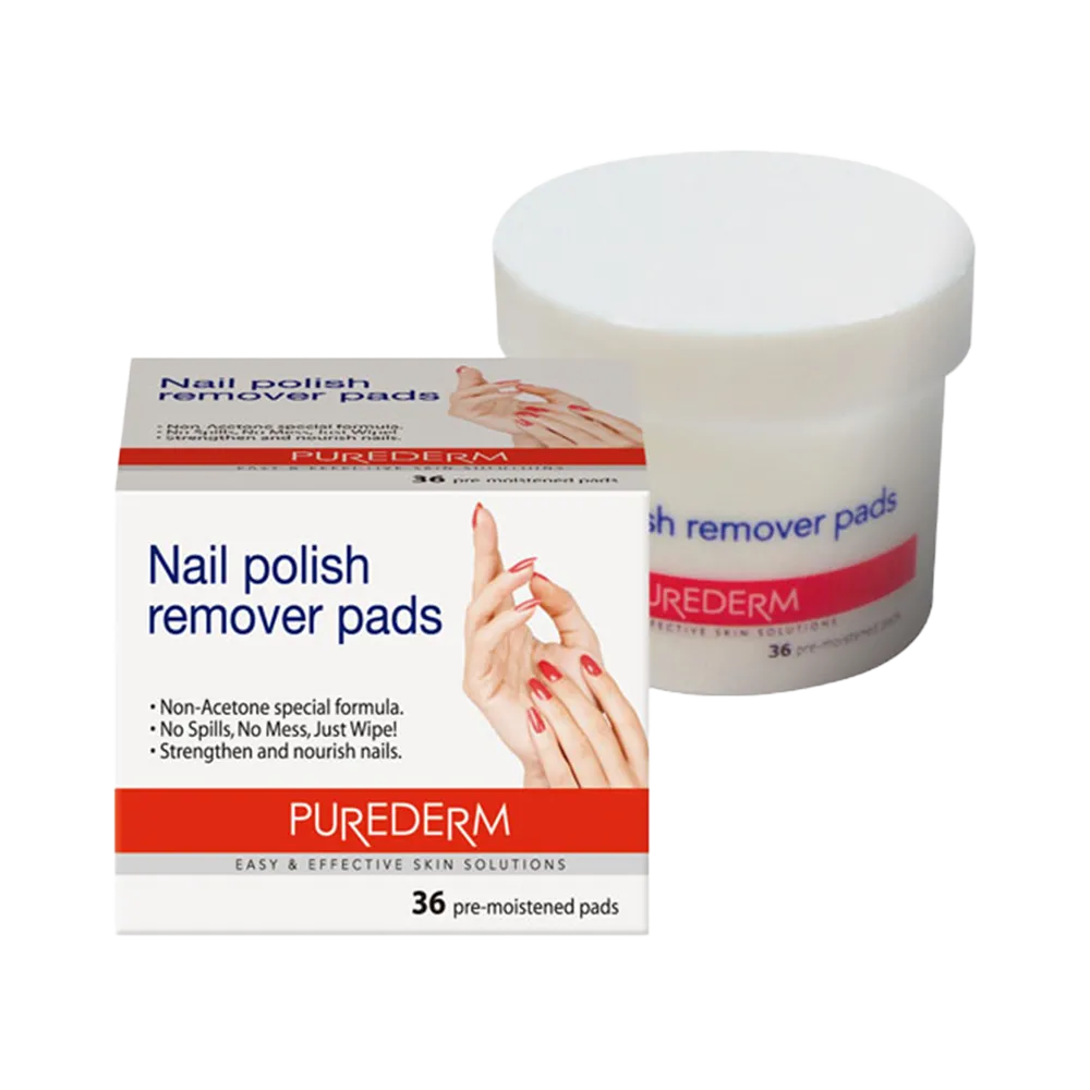 PUREDERM Nail Polish Remover Pads - 36 wipes thumbnail 1