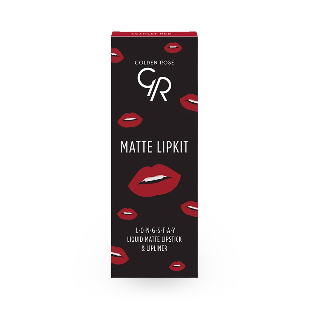Golden Rose Matte Lip Kit - Scarlet Red thumbnail 1