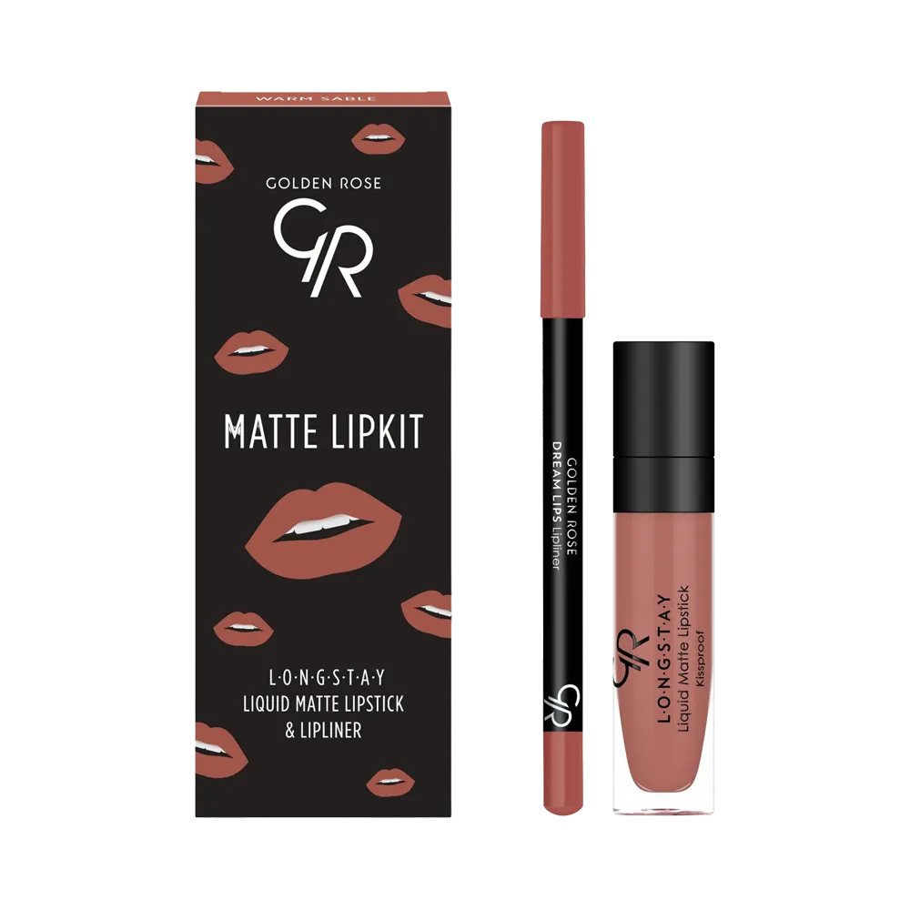 Golden Rose Matte Lip Kit - Warm Sable thumbnail 2