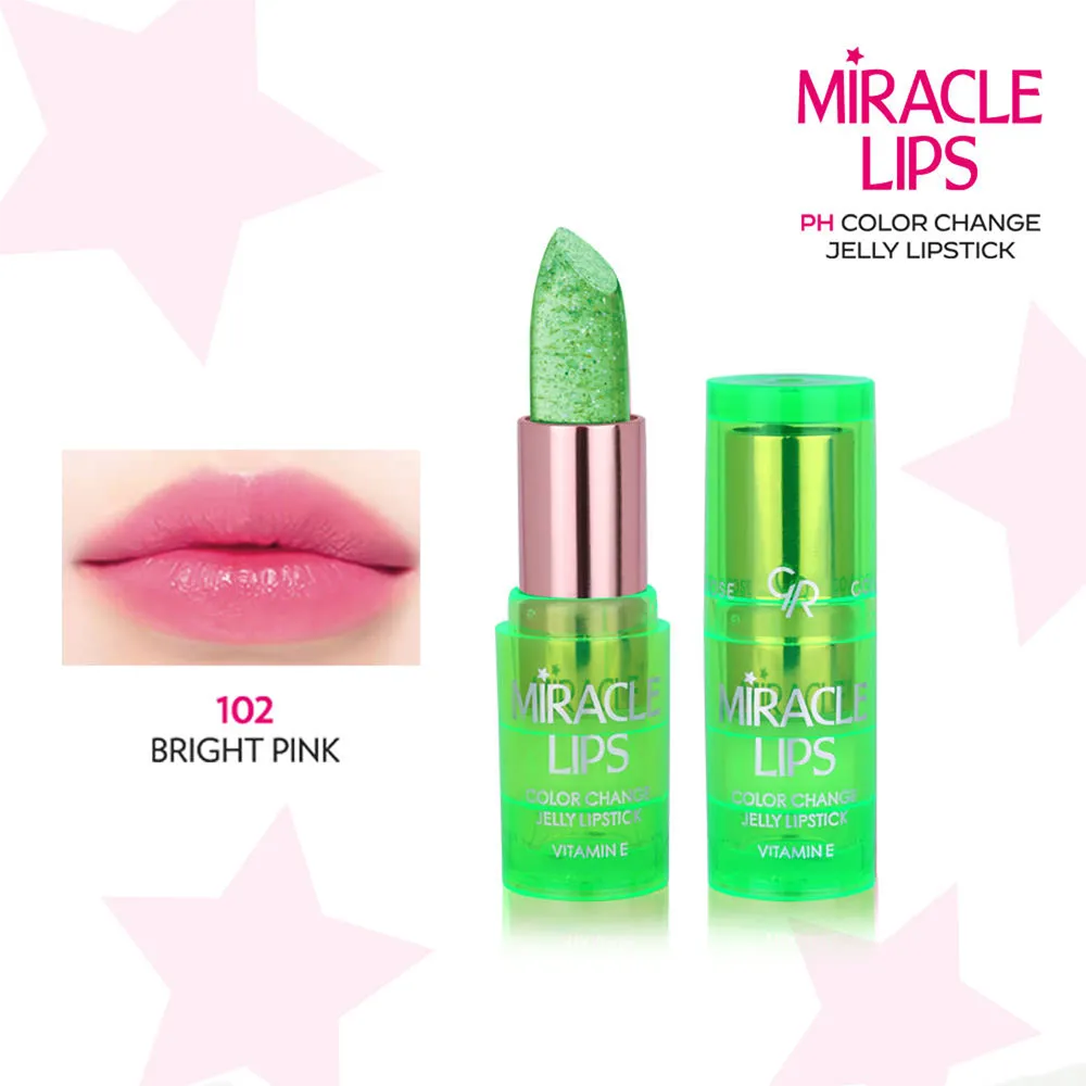 Golden Rose Miracle Lips Color Change Jelly Lipstick - 102 Bright Pink (3.70 g) thumbnail 2