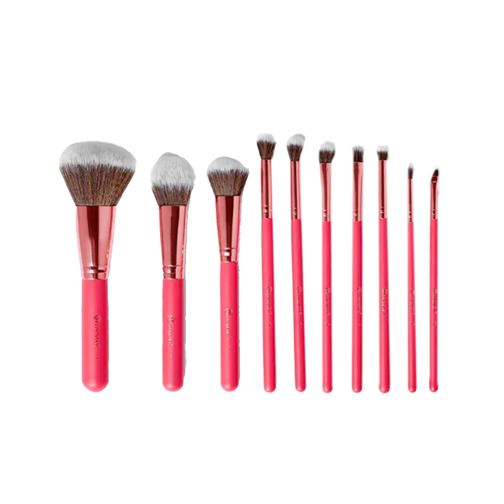 BH Cosmetics Bombshell Beauty Brush Set With Cosmetics Case - 10 pcs thumbnail 1