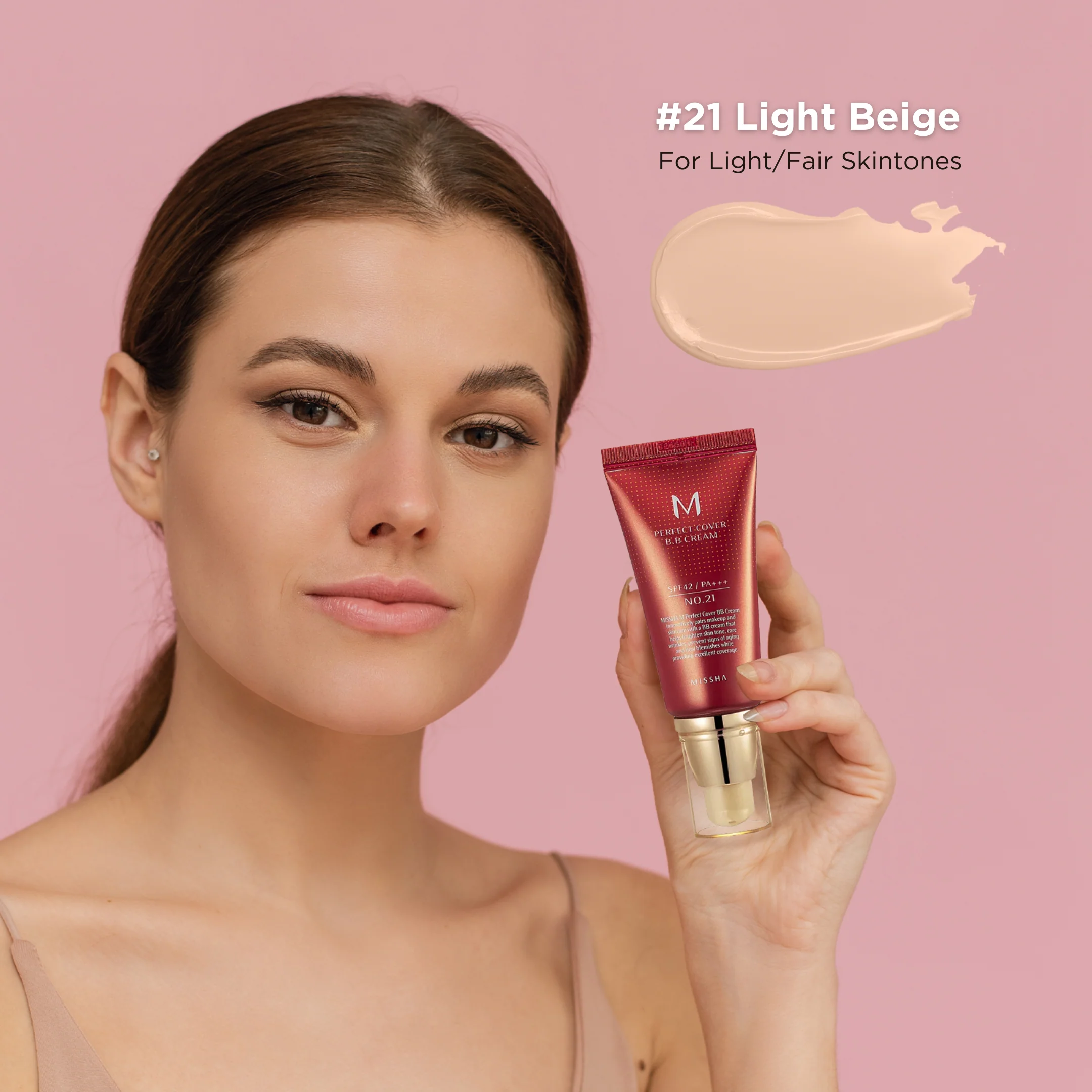 Missha M Perfect Cover BB Cream SPF 42 PA+++ - No.21 Light Beige thumbnail 2