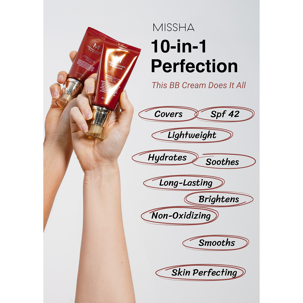 Missha M Perfect Cover BB Cream SPF 42 PA+++ - No.23 Natural Beige thumbnail 4