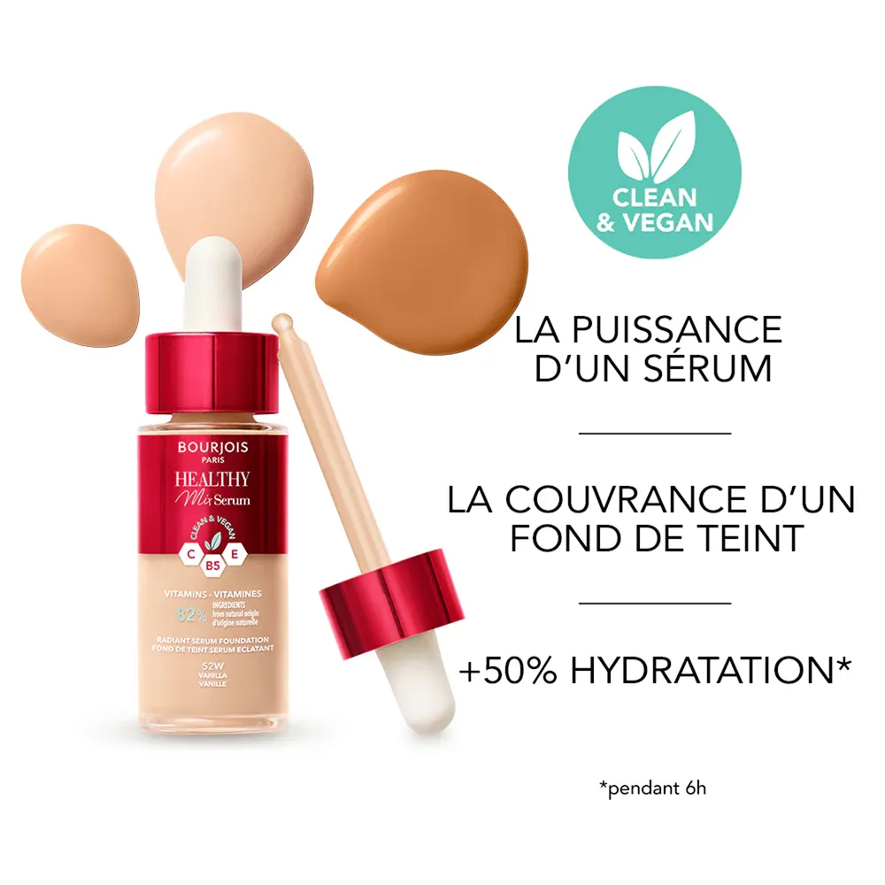 Bourjois Healthy Mix Clean Serum Foundation - 57 Bronze thumbnail 4