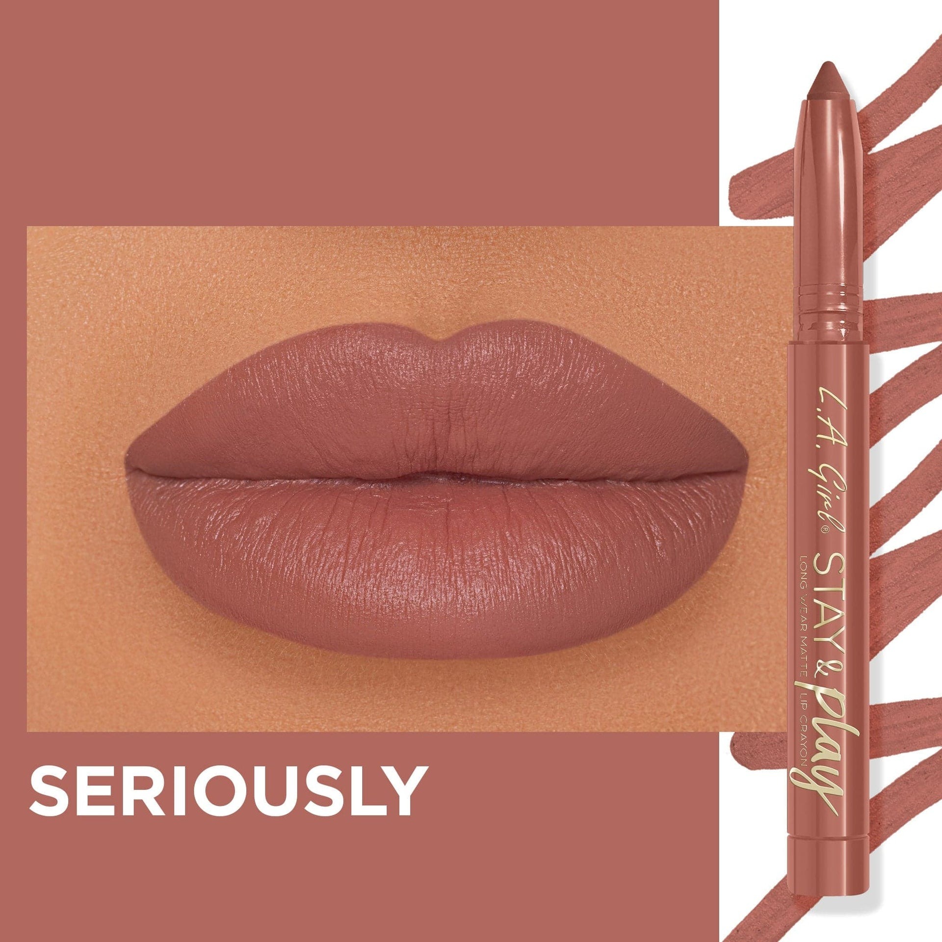 L.A.Girl Stay & Play Lip Crayon - GLC731 Seriously thumbnail 2