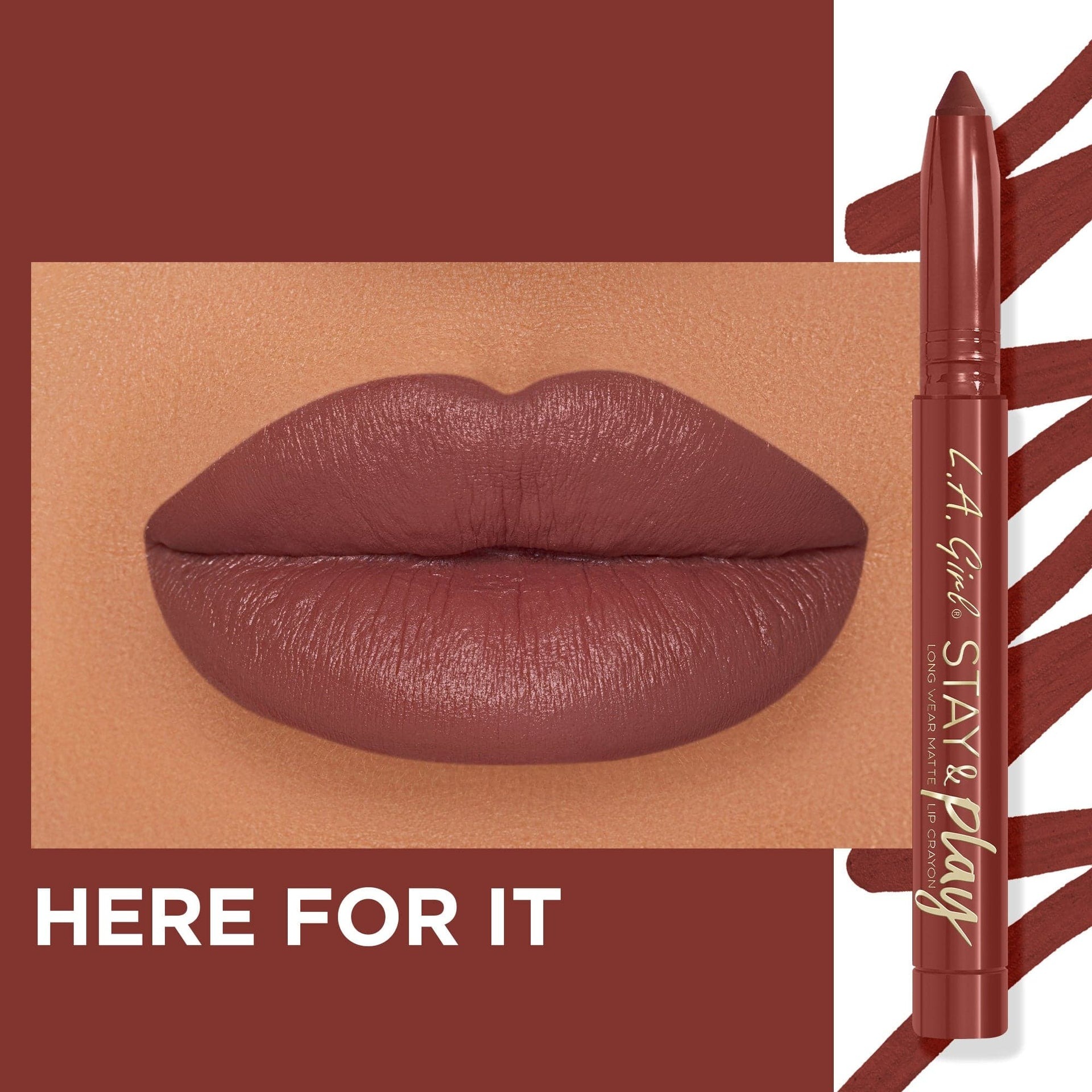 L.A.Girl Stay & Play Lip Crayon - GLC736 Here for it thumbnail 2