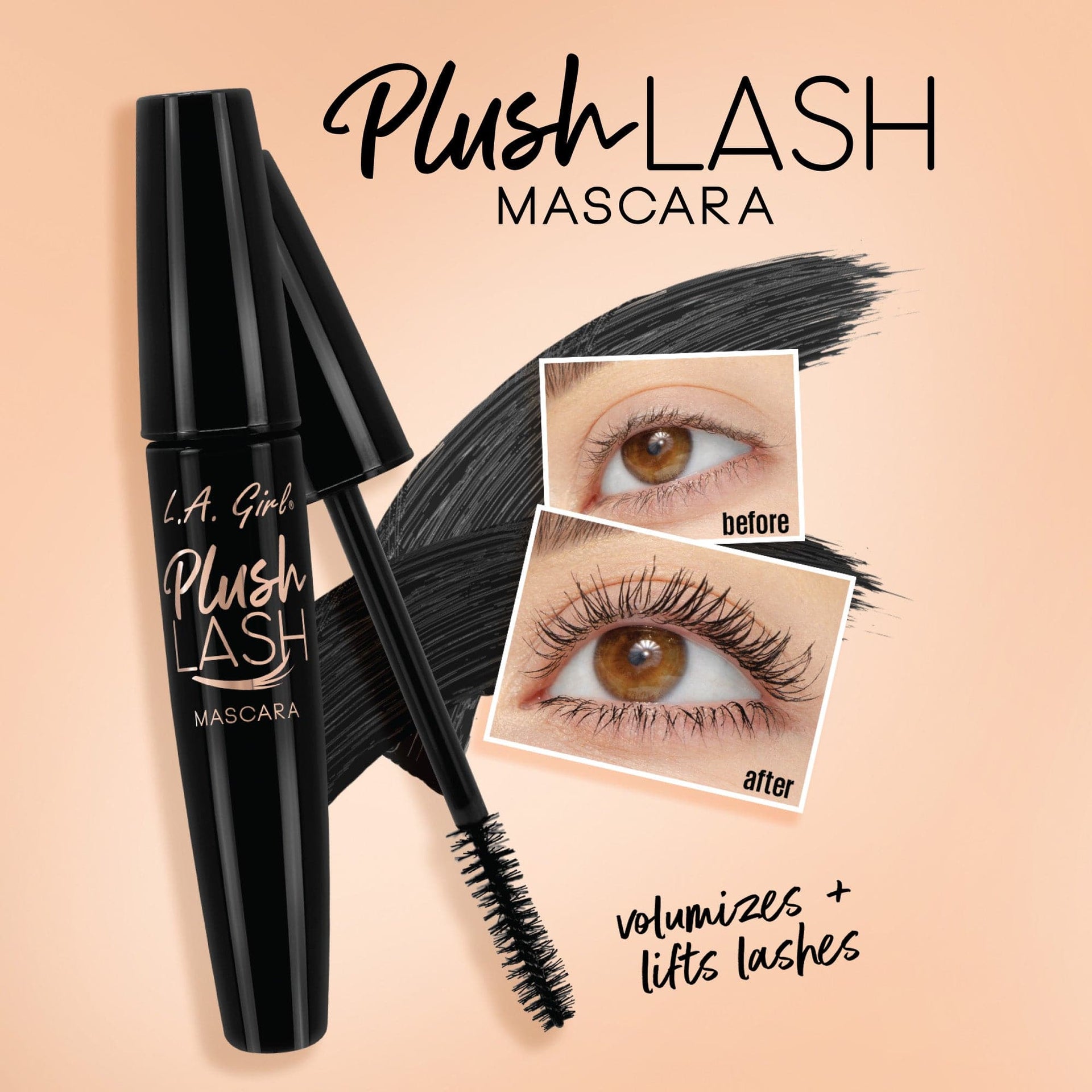L.A.Girl Plush Lash Mascara - GMS660 Blackest Black thumbnail 2