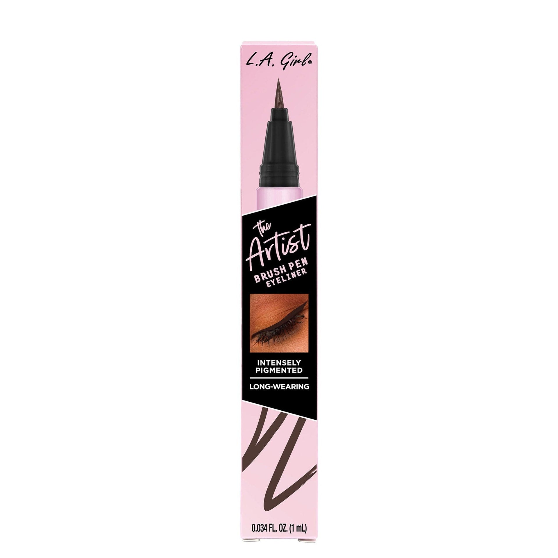 L.A.Girl The Artist Brush Pen Eyeliner - GLE739 Chocolate Brown thumbnail 3