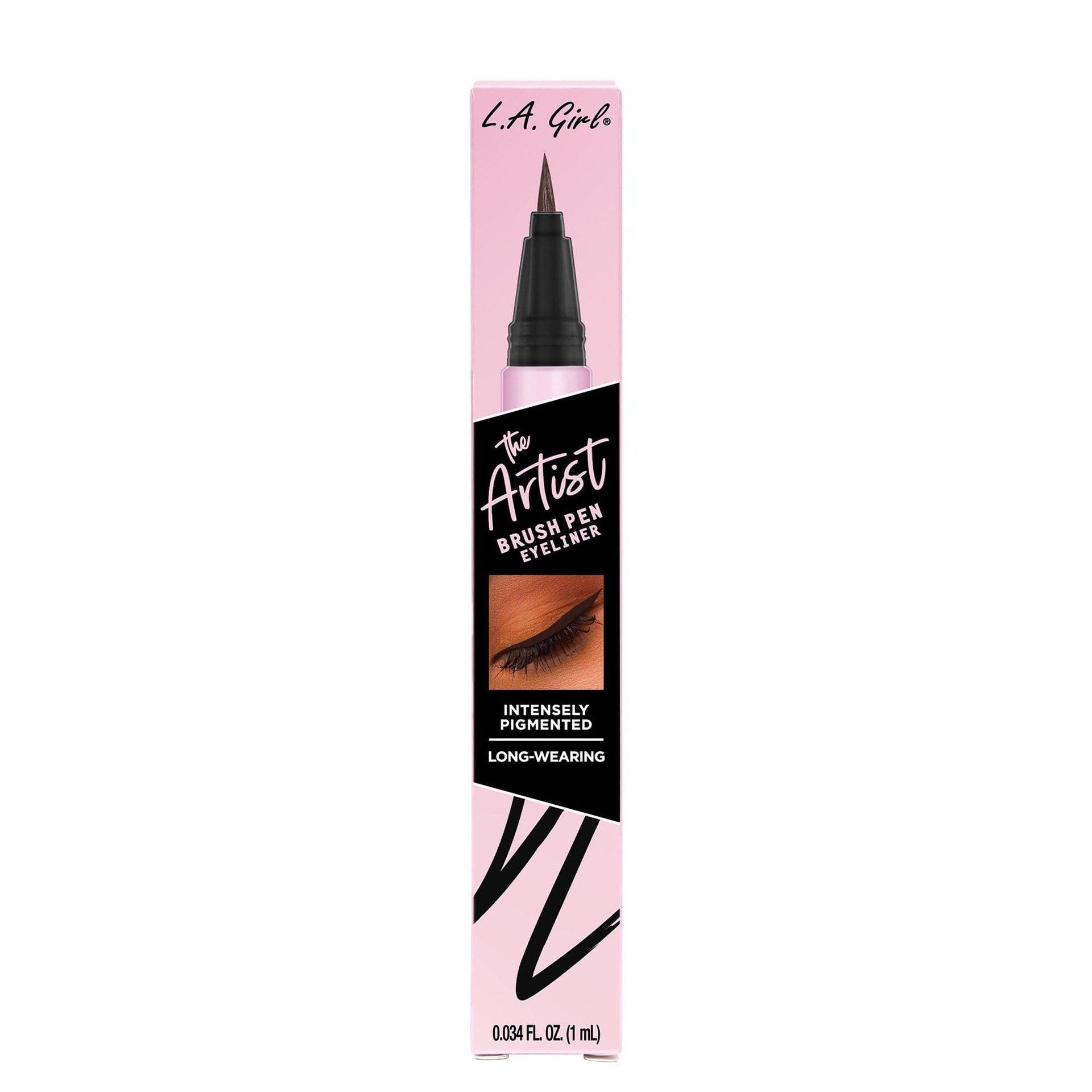 L.A.Girl The Artist Brush Pen Eyeliner - GLE740 Inky Black thumbnail 5