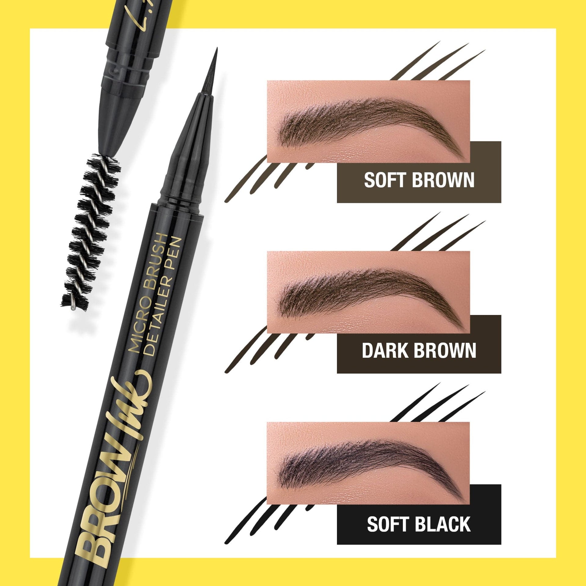 L.A.Girl Brow Ink Micro Brush Detailer Pen - GBP346 Dark Brown thumbnail 3