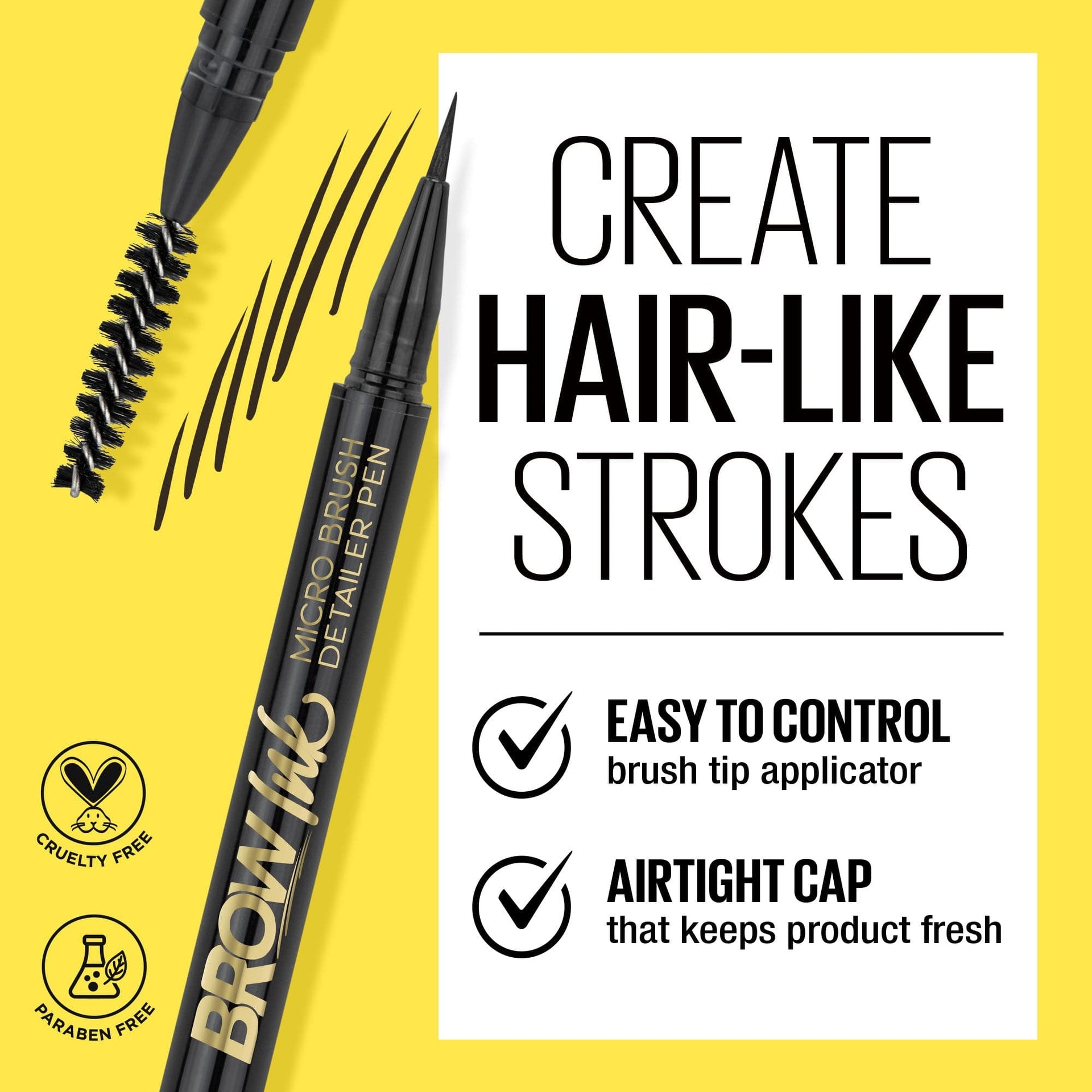 L.A.Girl Brow Ink Micro Brush Detailer Pen - GBP346 Dark Brown thumbnail 4
