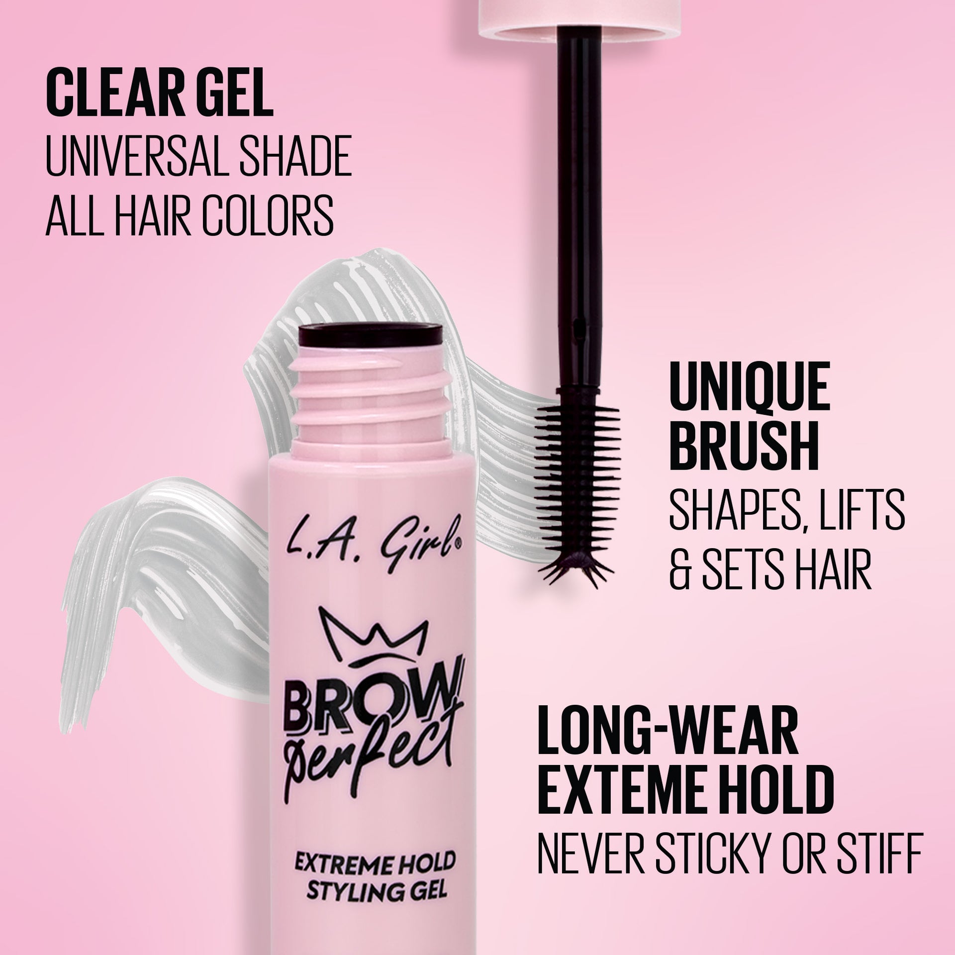 L.A.Girl Brow Perfect Extreme Hold Styling Gel - GBG389 Clear thumbnail 2
