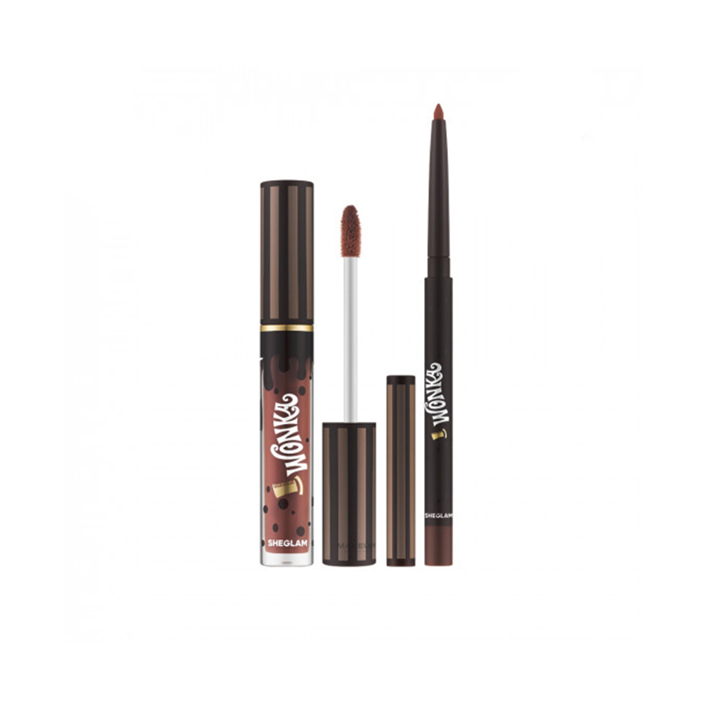 Sheglam Willy Wonka Cocoa Kiss Lip Duo - Hot Fudge (2.7 ml) thumbnail 2