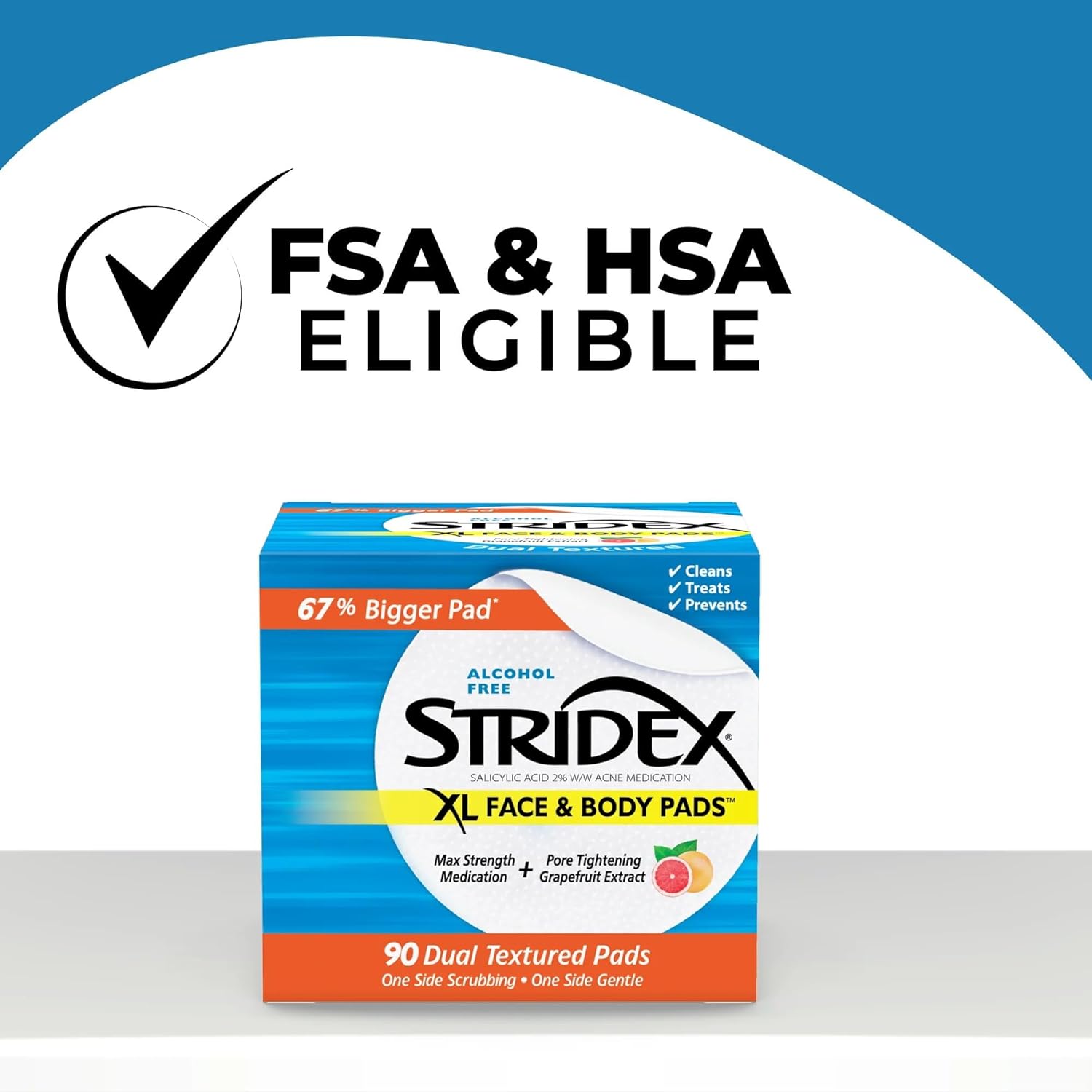 STRIDEX XL Face & Body Pads - 90 Pads thumbnail 5